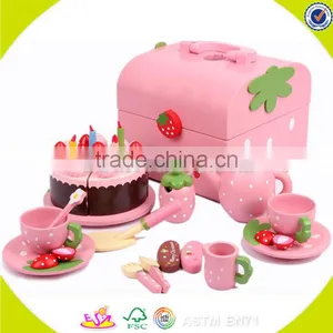 Wholesale Baby Wooden Birthday Cake Set Toy, Top Fashion Kids Wooden Chocolate Cake, Funny Wooden Birthday Cake Set Toy W10B101 thumbnail-1