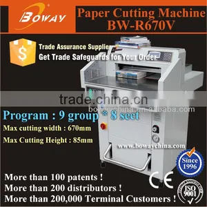 670mm A4 A3 Size Book Edge Cutting Programmed Hydraulic Paper Cutter Machine thumbnail-1