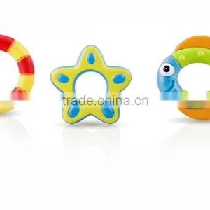 Mini Plastic Purple Octopus and Three Hula Hoops for Baby Bath Time Fun thumbnail-2