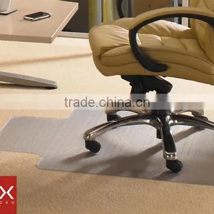 ProSource 48" x 36" PVC Office Chair Floor Mat for Carpets and Floors With Lip thumbnail-3