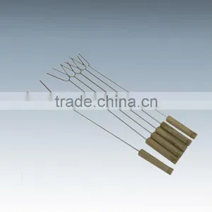 538-58 Zincum Plating BBQ Fork With Wodden Handle thumbnail-1