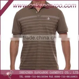 OEM Design 100%Cotton or Polyester&Cotton European Size Bulk Men's New Fashion Stripe Polo Shirts thumbnail-1