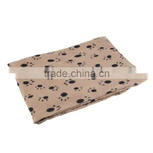 Cute Pet Puppy Dog Cat Blanket Paw Prints Soft Warm Fleece Mat Bed Cover (Color: Gray(S,M), Light Brown(L) ) thumbnail-6
