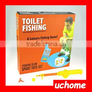 UCHOME Toilet Bathroom Fishing Game Funny Gadget Funny Toys Prank Perfect Gift for Fishing Lovers Shooting Cartoon Fishing Game thumbnail-5