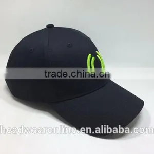 100% Cotton Black Baseball Cap for Custom Your Embroidery Logo thumbnail-2