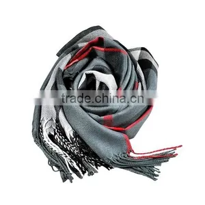 Factory Direct Winter Plaid Cotton Twill Scarf thumbnail-1