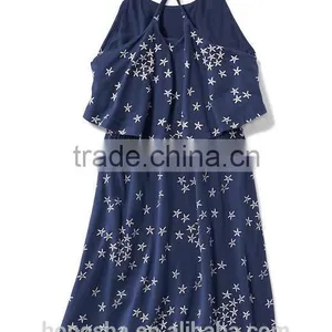 Cute Ruffle Top Spagetti Strap Child Girls Dress HSD8131 thumbnail-2