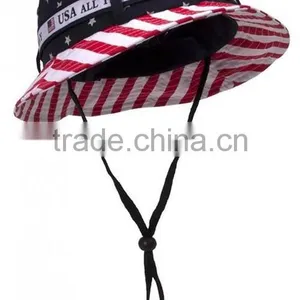 Custom Hot Sale American Flag Bucket Hat+String thumbnail-4