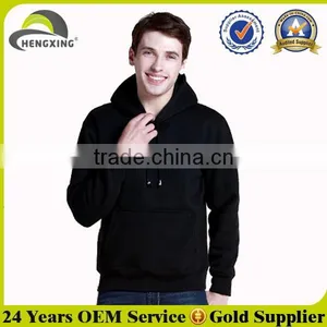 Black Custom 100% Cotton Hoodies Blank thumbnail-1