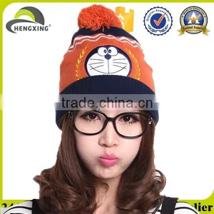 Custom Cartoon Embroidery Winter Beanie Hats thumbnail-3