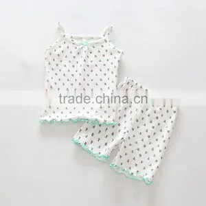 OEM ODM Good Quality Baby Clothing Sets Wave Bottom Vest With Shorts Twinset thumbnail-3