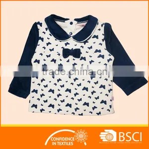2-8Y Pretty Butterfly Girl Printing Pyjama Set thumbnail-2
