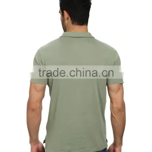 Custom High Quality Mens High Quality Stiff Collar Grey Cotton Polo Shirts thumbnail-3