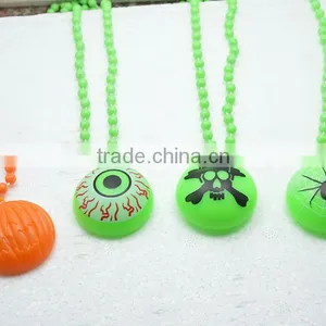Halloween Symbol Led Necklace Plastic Beads Led Necklaces Glowing Necklace Jewelry With Custom Logo for Promotion Gifts thumbnail-1