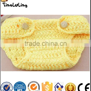 Duck Crochet Quality 3pcs Yellow Outfits Hat+Diaper+Shoes Photographie Props For Newborn Baby Suits thumbnail-4