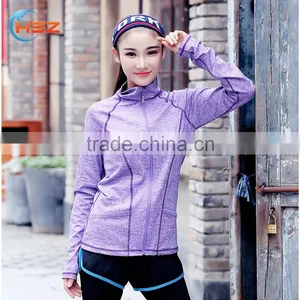 Hsz-A283 Custom Fashion Wholesale Women Sportswear Gym Wear Fitwear Zip Hoodies Sweatshirt 2016 thumbnail-1