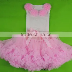 Factory Direct Sales Pettiskirt Set With Flowers for Kids MADE IN CHINA thumbnail-1