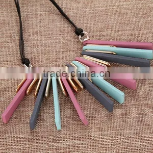 Zm34532a Wholesale Wooden Necklace Simple Classic Jewelry Statement Necklace thumbnail-2