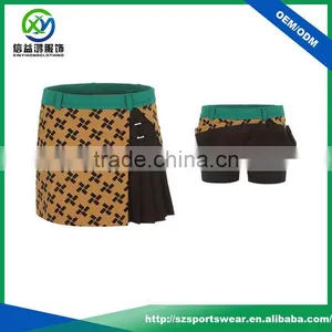 2016 Hot Sell Contrast Color Combination Fashion Golf Skirt With Short thumbnail-1