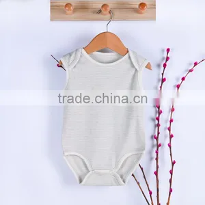 Organic Cotton Baby Rompers Vest Sleeveless Baby Onesie thumbnail-1
