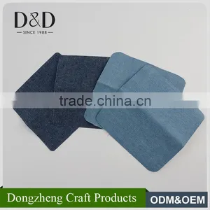 China Manufacturer Good Quality Simple Plain Jean Iron on Patches for Garment thumbnail-2