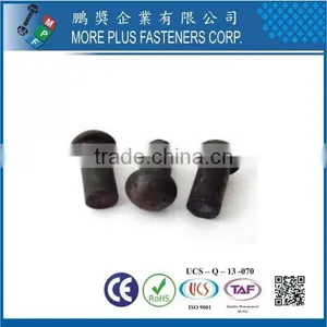 Taiwan Stainless Steel 18-8 Chrome Plated Steel Nickel Plated Steel Copper Brass DIN6791 DIN660 Semi-Tubular and Solid Rivet thumbnail-1