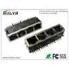 1X4 Port RJ45 Jack With 100base-t Transformer and LEDs thumbnail-1
