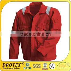Safety Jacket EN 61482 100% Cotton Reflective Striped FR Jacket thumbnail-4