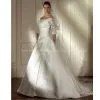 Ivory Llong Sleeves Lace A-line Wedding Dress 48102 thumbnail-1