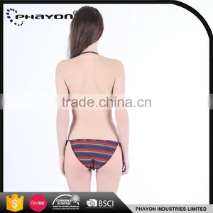 < OEM Service> Handmade Triangle Custom Sexy Seamless Reverisble Brazilian Bikini thumbnail-3