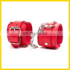 Faux Leather Wrist & Ankle Cuffs Restraints for Bondage Set thumbnail-1