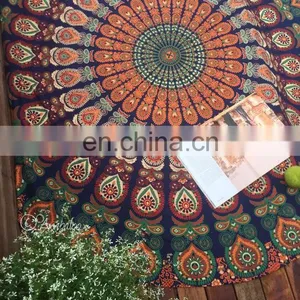 72" Indian Roundie COR Yoga Mat Mandala Hippie Tapestry Beach Throw Towel Yoga Bohemian Art thumbnail-2
