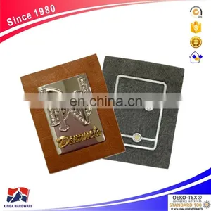 Factory Custom Metal Leather Patch Label thumbnail-5