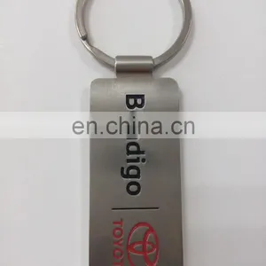 Zinc Alloy Casting Shiny Silver Plated Key Chain Customized Double Sided Key Chain With Specific Logo thumbnail-2