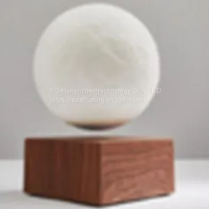 New Wireless Rechargable Maglev Floating Levitate Levi Moon Bottom Moon Ball Lamp thumbnail-2