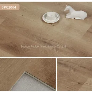 SPC Floor PVC Flooring Sheet Tiles Slotted Click Lock 5.0mm Thickness 0.4mm Wear Layer thumbnail-1