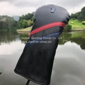Golf Club Headcover for Wood 1 3 5 ,PU Leather Golf Wood Head Cover thumbnail-1
