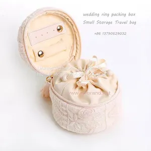 Wholesale Ring Bag Fashion Round Ring Portable Travel Jewel Storage Case thumbnail-1