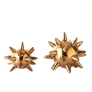 Hand Ball Face Gold Soft Decoration,Luxurious Innovative Design,Living Room Table Decor thumbnail-1