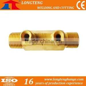 Cutting Machine Accessory With Short Pipe Tee Joint Copper Screw Pipeline for Brass Fitting thumbnail-1