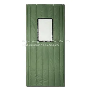 Customized Size Warm Insulated Windproof Keep Warm With Doors Magnetic Fabric Screen Cotton Door Curtain thumbnail-2