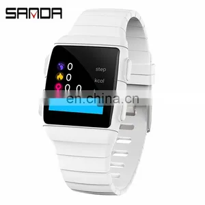 SANDA CR11 Full Touch Screen Smart Watch Camera Heart Rate Temperature Luminous Unisex Sport Heart Rate Monitor Smart Watch Band thumbnail-2
