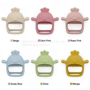 Silicone Teething Mitten Toy Cute Chick Chewable Baby Teether by Weiqi thumbnail-3