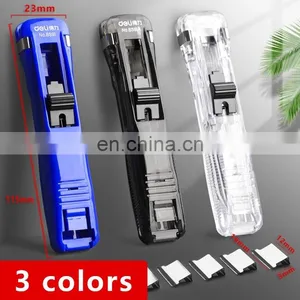 Deli Push Clamp Binder Stationery Clips Stapler Multifunction Paper Storage Artifact School Office Supplies Metal Clip Holder thumbnail-4