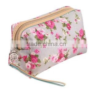 High Quality Printed Canva Cheap Wholesale Makeup Bags,funky Cosmetic Bag as Makeup Bag,makeup Bag Natural for Travel thumbnail-2