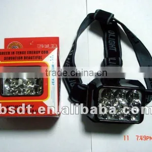 Hot Selling Led Plastic Flashlight 9 Headlamp thumbnail-1