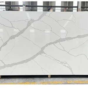 Code：6754，Calacatta Artificial Stone Quartz Slab Kitchen Countertops thumbnail-1