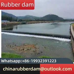 Large Span Hinge Dam, Full Width Rubber Rolling Dam, Water Storage Dam, Inflatable Dam in Stock thumbnail-1