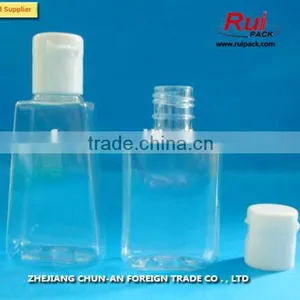 30ml Clear Trapezoid Bottle for Cleaning,PET Washing Plastic Bottle With Flip Top Cap thumbnail-1