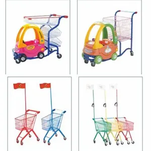 High Quality Supermarket Trolley 4 Wheel Grocery Storetrolley Metal Shopping Trolley thumbnail-5